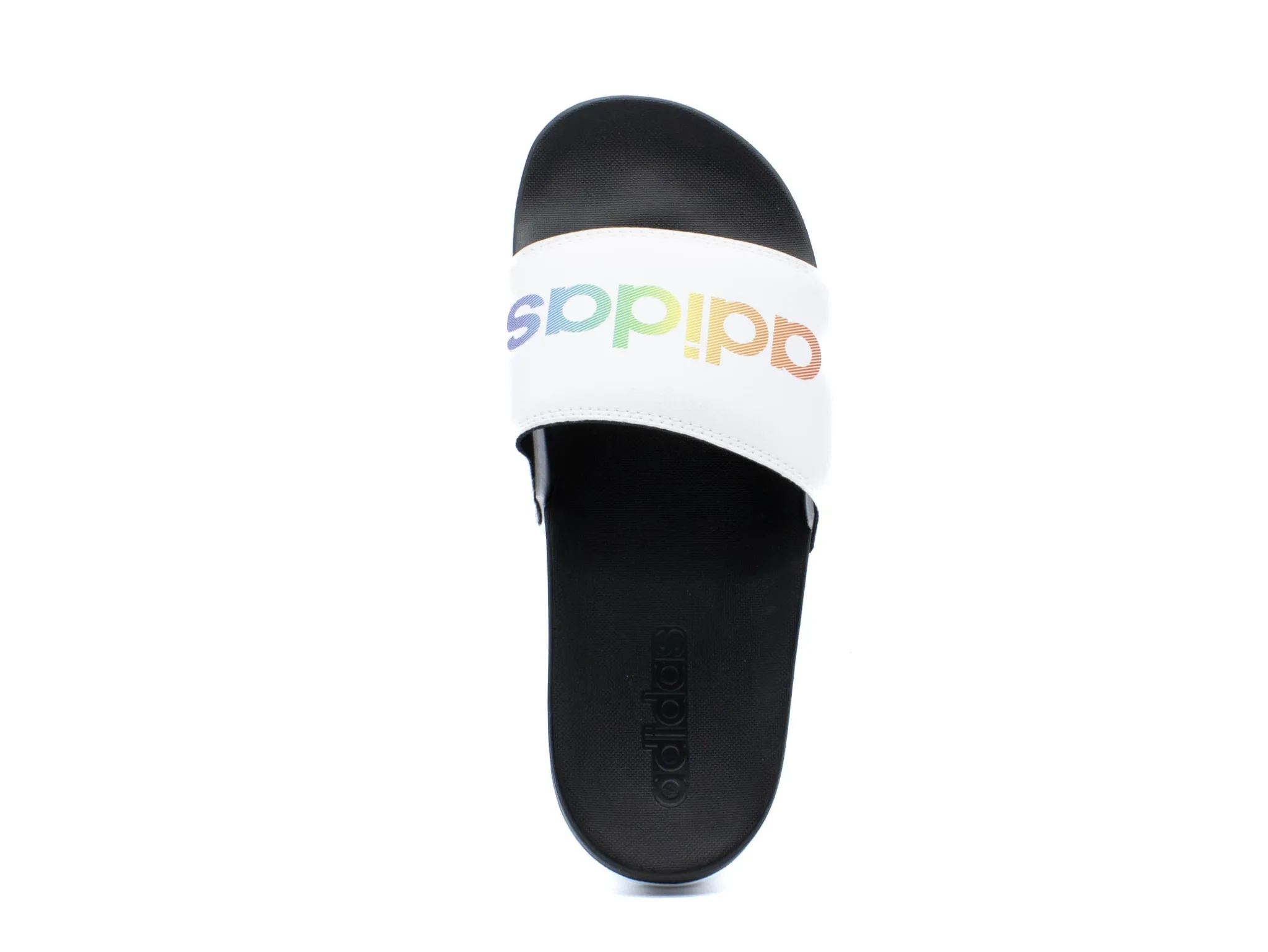 Sport|ADIDAS Adilette Comfort Pride Slide Sandal BKWHT