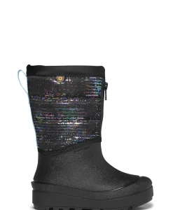 Winter Boots|BOGS SNOW SHELL ZIP - METALLIC STRIPES BLACK
