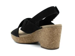 Casual|CLARKS GISELLE DOVE WEDGES BLACK