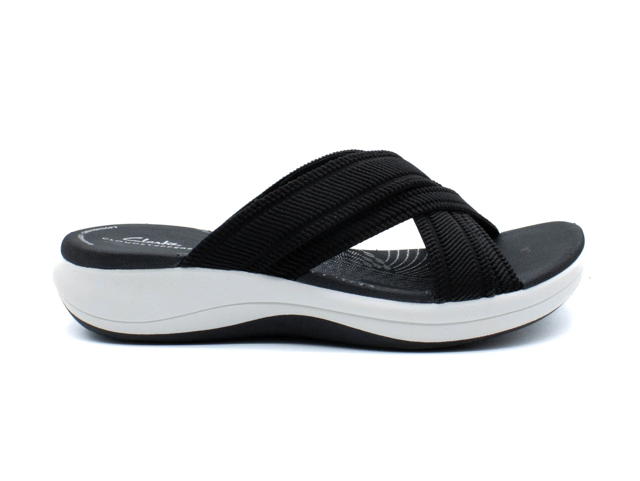 Casual|CLARKS Mira Isle Slide Sport Sandal BLACK