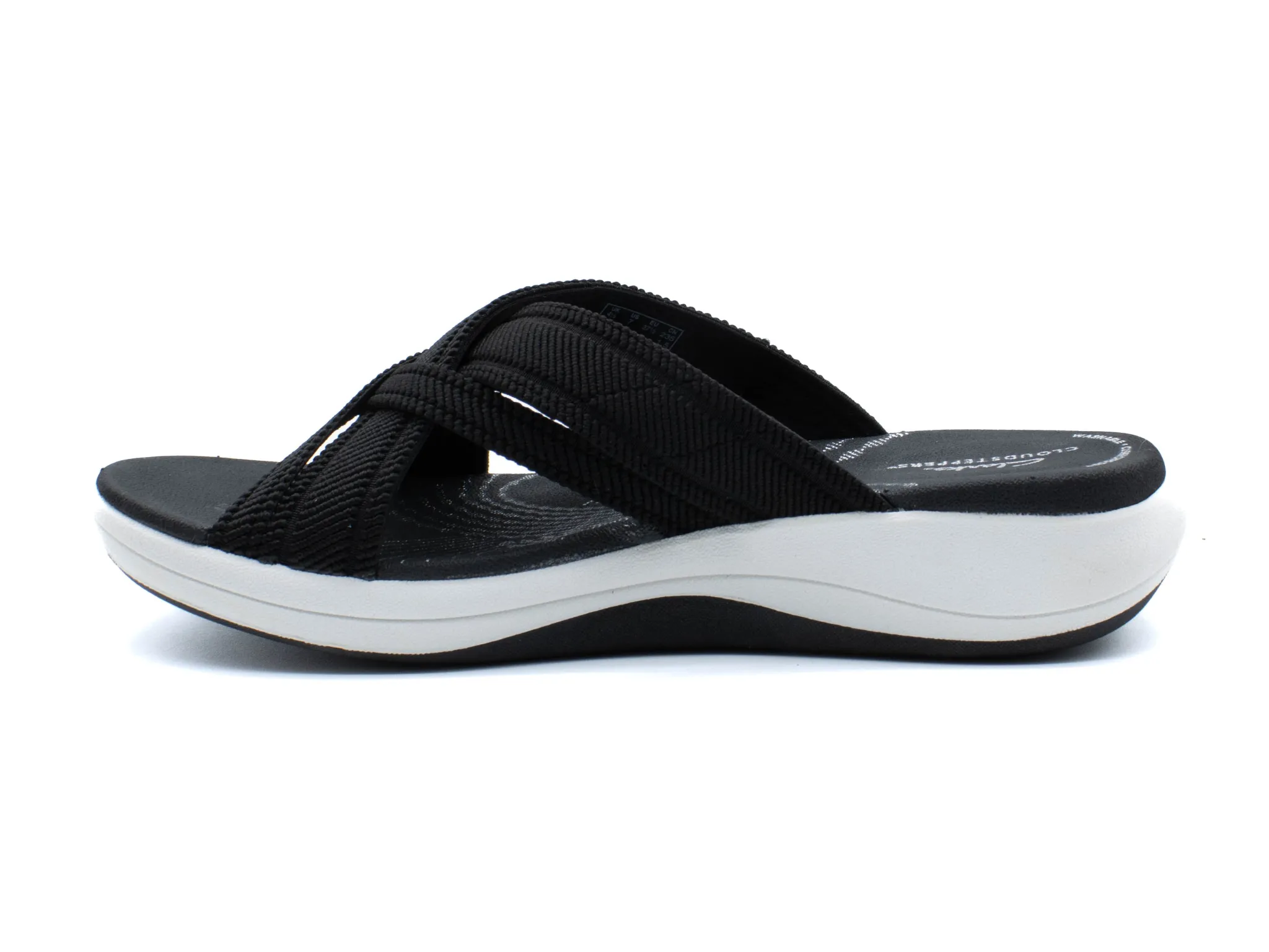 Casual|CLARKS Mira Isle Slide Sport Sandal BLACK