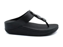 Casual|FITFLOP Leather Toe-Post Sandals BLACK