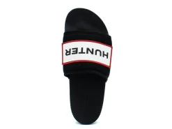 Casual|HUNTER Neoprene Logo Slide BLACK