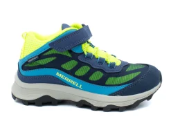 Athletic|MERRELL Big Kid's Moab Speed Mid A/C Waterproof NAVY