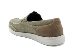 Casual|NUNN BUSH BREWSKI  CANVAS MOC TOE VENETIAN SLIP ON STONE