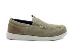 Casual|NUNN BUSH BREWSKI CANVAS MOC TOE VENETIAN SLIP ON STONE
