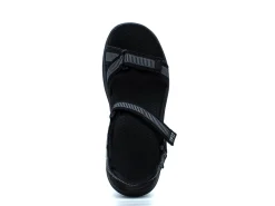 Sport|NUNN BUSH HUCK SPORT  THREE STRAP SANDAL BLACK