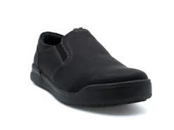 Non Slip|NUNN BUSH TOUR WORK  PLAIN TOE SLIP ON BLACK