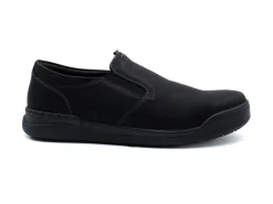 Non Slip|NUNN BUSH TOUR WORK  PLAIN TOE SLIP ON BLACK