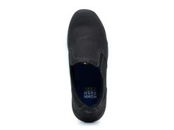 Non Slip|NUNN BUSH TOUR WORK  PLAIN TOE SLIP ON BLACK
