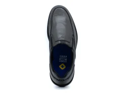 Non Slip|NUNN BUSH Wade Work Moc Toe Slip On BLACK