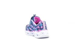 Athletic|SKECHERS Girl's Flutter Heart Lights NAVY